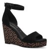 Tamaris Tamaris Wedge Sandal 28331 | Black | Heeled Sandals