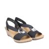 Rieker Rieker | Wedge Sandal | 624H6-14 | Navy | Comfortable Classics