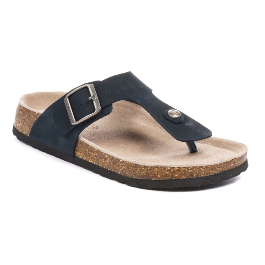 LazyDogz Lazydogz | Roxy Toe Post Sandal | Blue | Flat Sandals