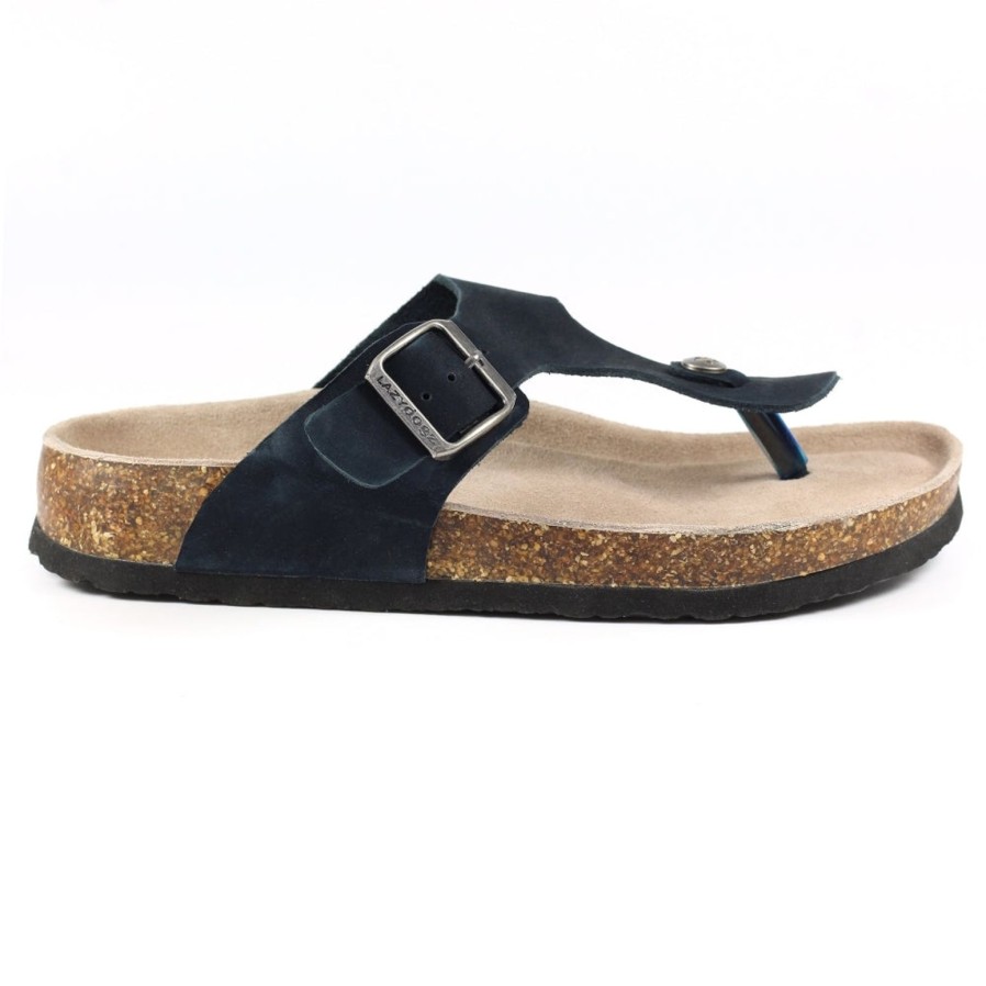 LazyDogz Lazydogz | Roxy Toe Post Sandal | Blue | Flat Sandals