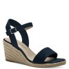 Tamaris Tamaris Wedge Espadrille Sandal 28300 | Navy | Heeled Sandals