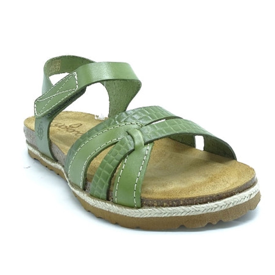 Yokono Yokono | Chipre-193 Flat Sandal | Malabo (Green) | Flat Sandals