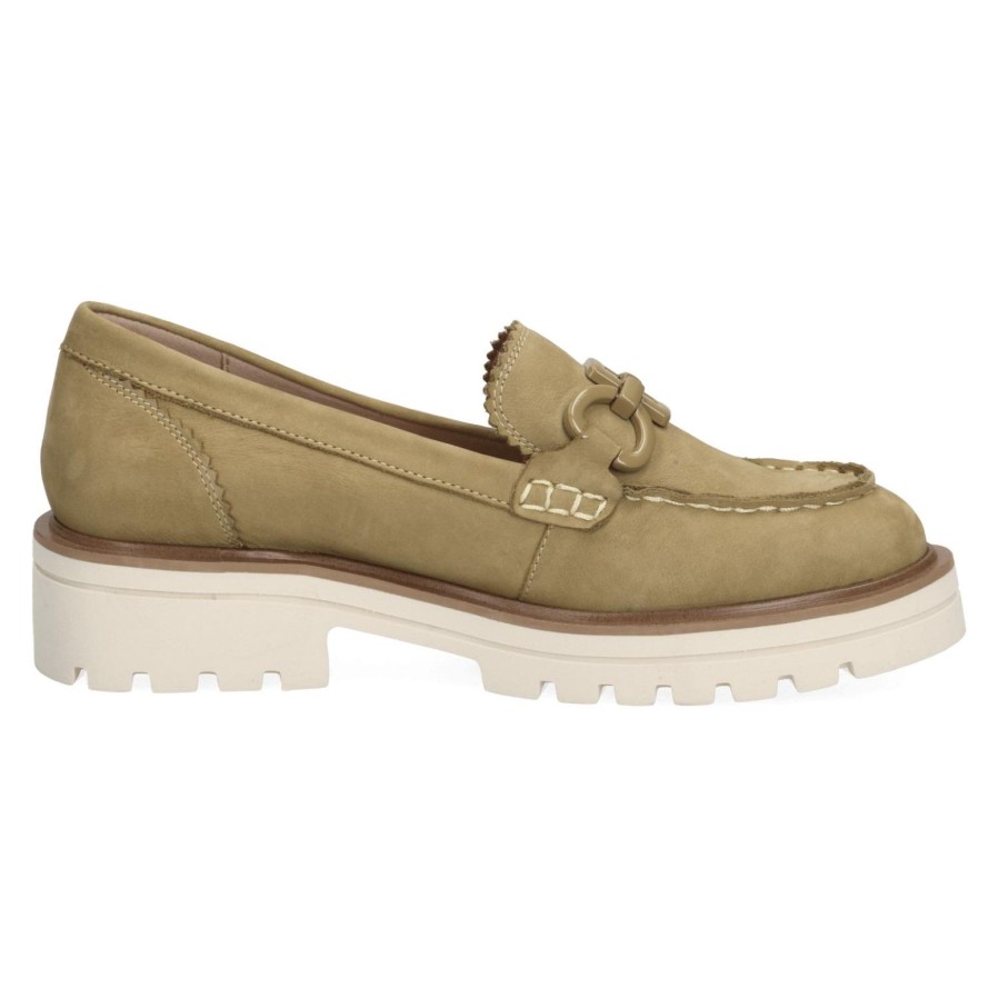 Caprice Caprice Chunky Loafer | 24706 | Green Nubuck | Brogues And Loafers