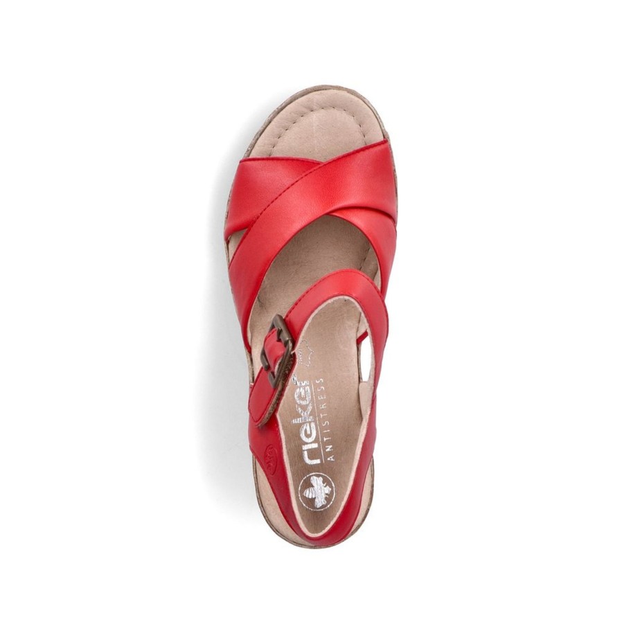 Rieker Rieker | Heeled Sandal | 66853-33 | Red | Comfortable Classics