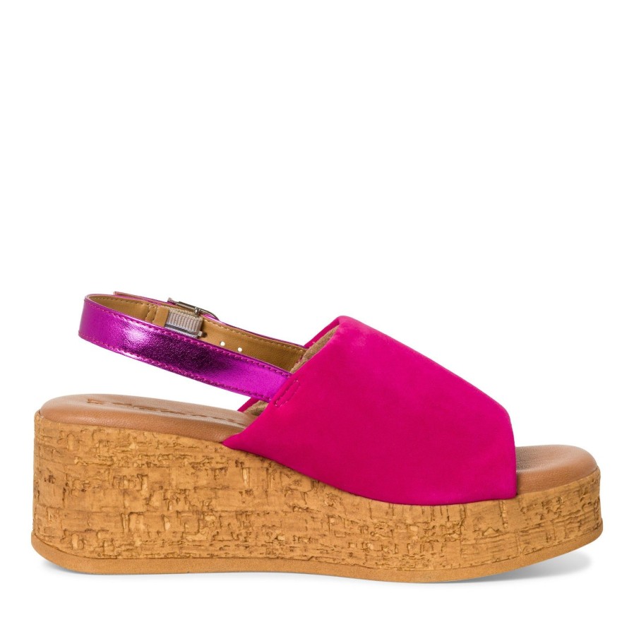 Tamaris Tamaris Wedge Sandal 28393 | Fushia | Heeled Sandals