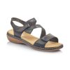 Rieker Rieker | Leather Sandal 659C7-00 | Black | Flat Sandals