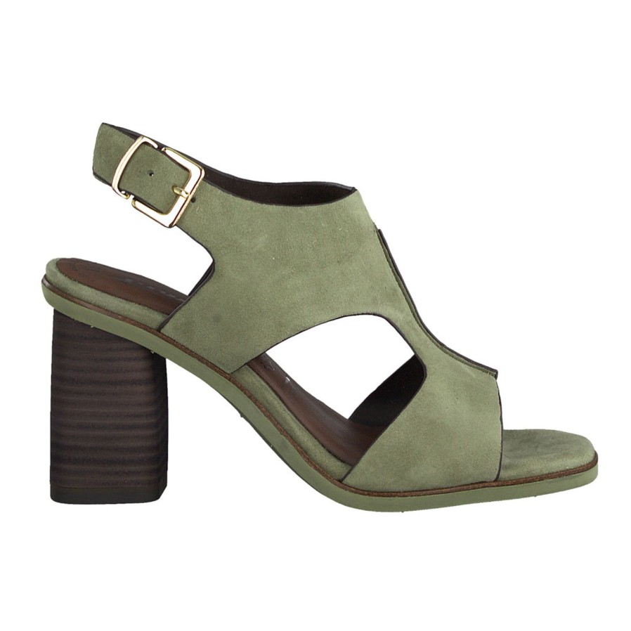 Tamaris Tamaris Heeled Sandal 28343 | Light Olive | Heeled Sandals