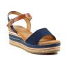 Lunar Lunar | Britt Wedge Sandal | Navy | Heeled Sandals