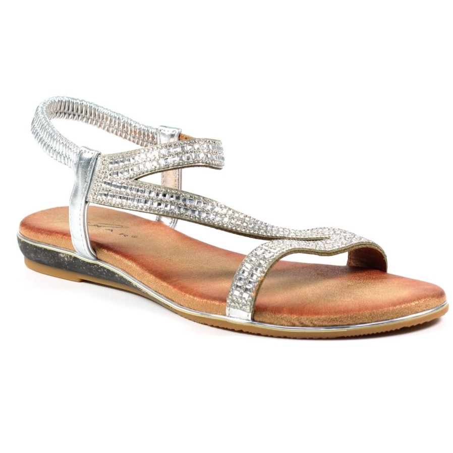 Lunar Lunar | Blaise Ii Sandal | Silver | Flat Sandals