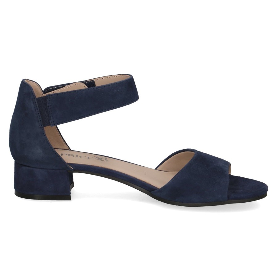 Caprice Caprice Suede Heeled Sandal 28212 | Ocean | Comfortable Classics