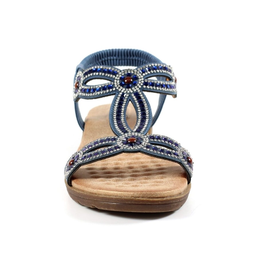 Lunar Lunar | Arraso Sandal | Blue | Flat Sandals