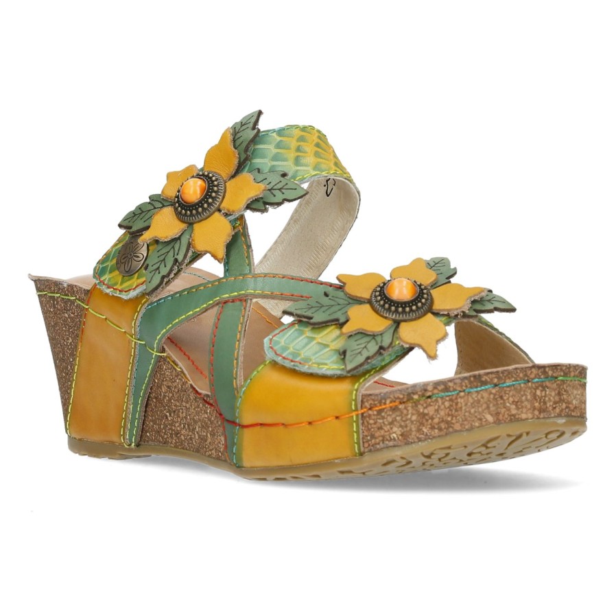 Laura Vita Laura Vita | Jacpono 43 | Green | Heeled Sandals