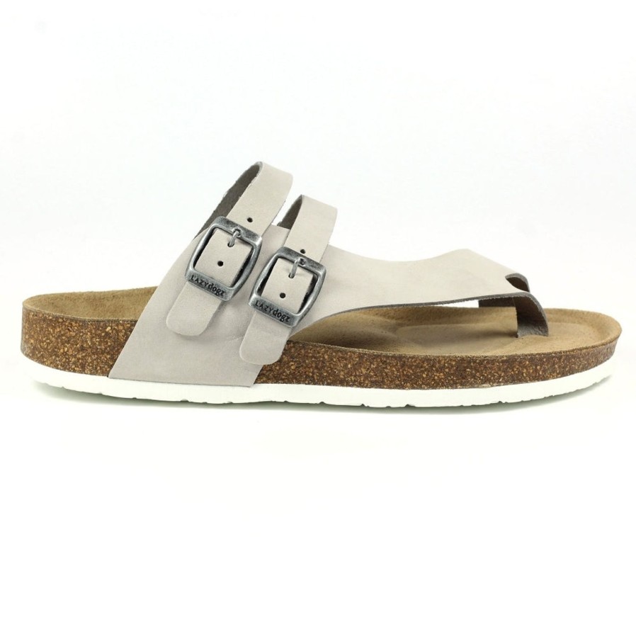 LazyDogz Lazydogz | Rebel Toe Loop Sandal | Grey | Flat Sandals