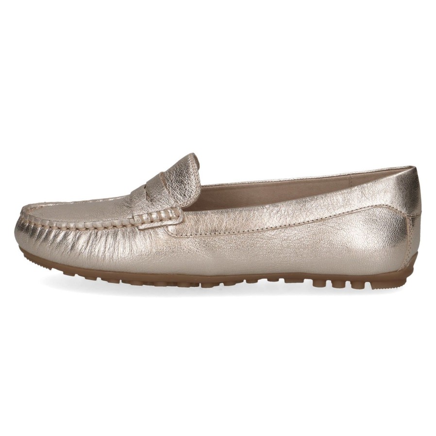 Caprice Caprice Metallic Loafer 24651 | Platinum | Comfortable Classics