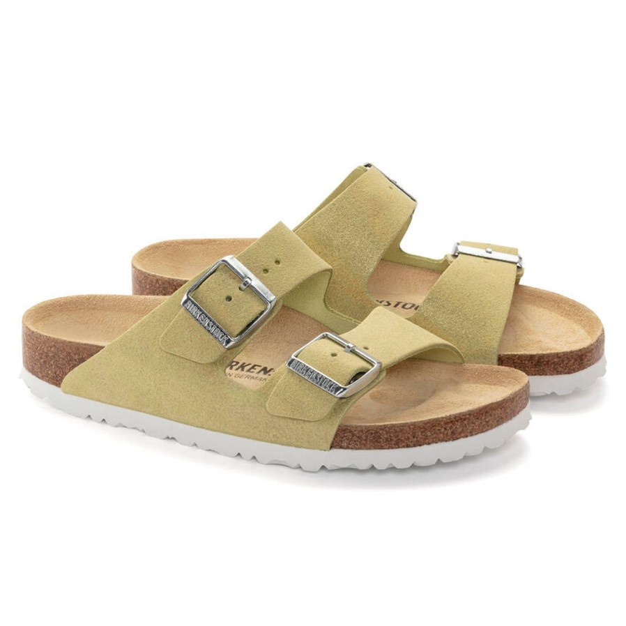 Birkenstock Birkenstock | Arizona Suede Leather | Shimmering Popcorn *Online Exclusive* | Flat Sandals