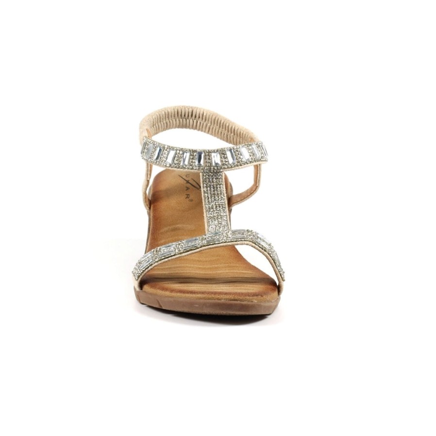 Lunar Lunar | Macie Wedge Sandal | Silver | Heeled Sandals