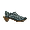 Rieker Rieker | Slip On Shoe | 46778-10 | Petrol | Heeled Sandals