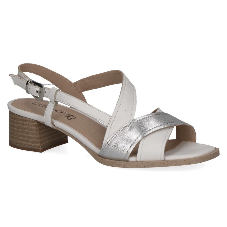 Caprice Caprice Heeled Sandal 28204 | White | Heeled Sandals