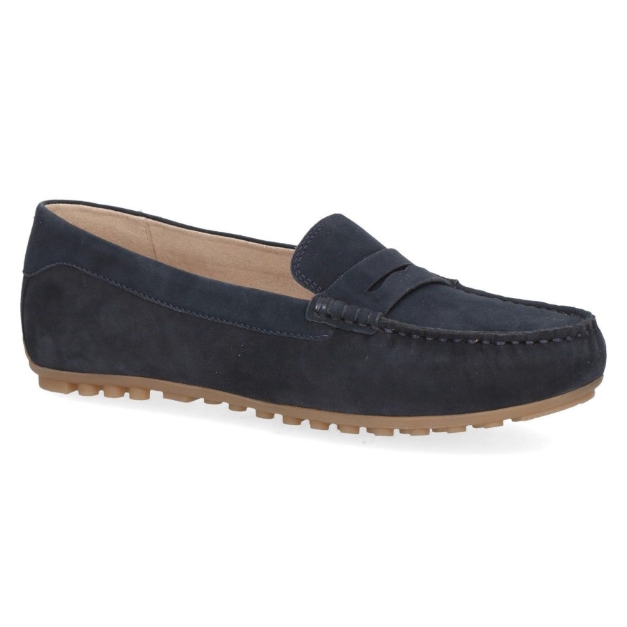 Caprice Caprice Suede Loafer 24651 | Ocean | Brogues And Loafers