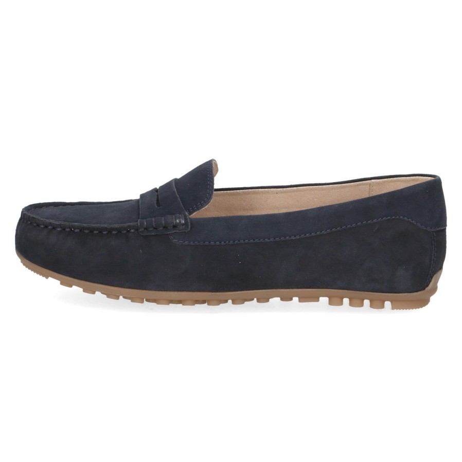 Caprice Caprice Suede Loafer 24651 | Ocean | Brogues And Loafers