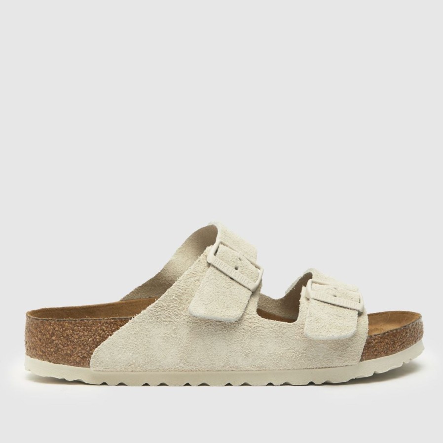 Birkenstock Arizona Suede | Antique Whie | Flat Sandals