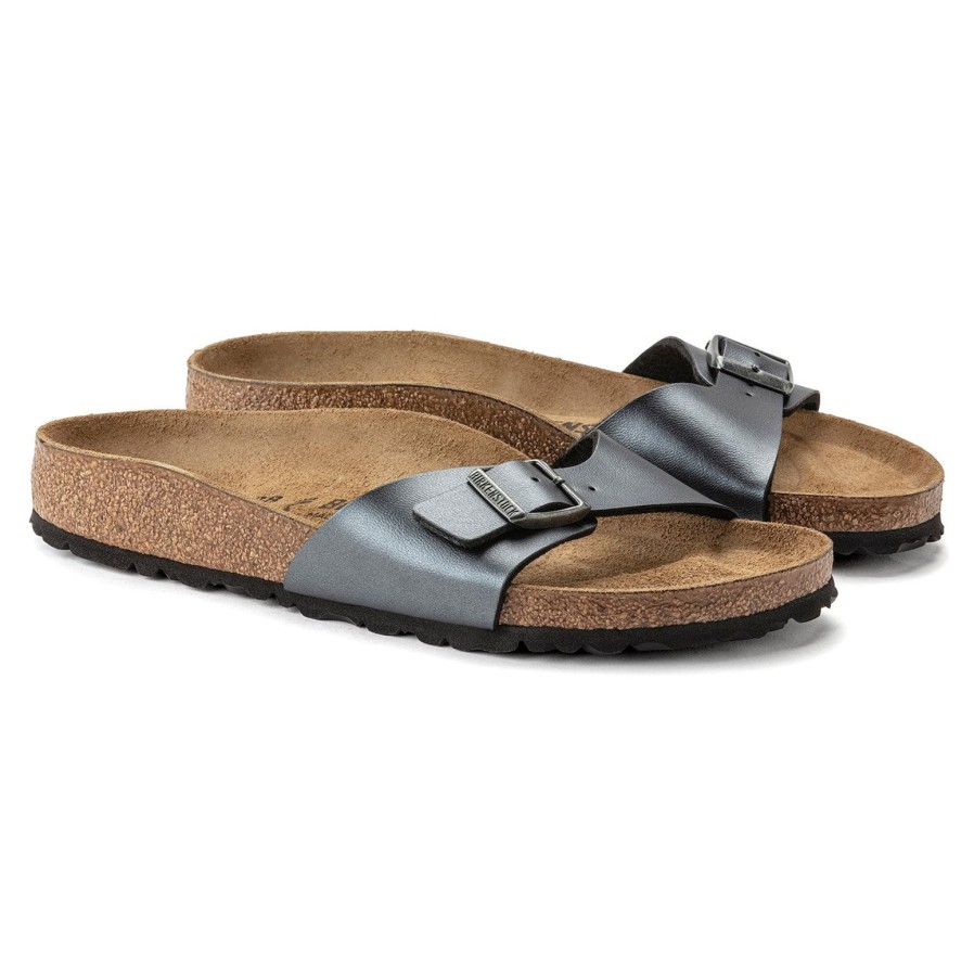 Birkenstock Birkenstock | Madrid Birko-Flor | Black Metallica | Flat Sandals