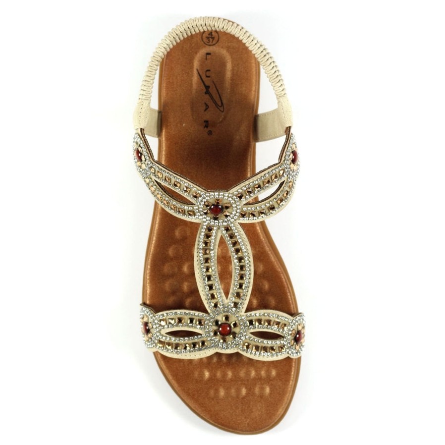 Lunar Lunar | Arraso Sandal | Beige | Flat Sandals