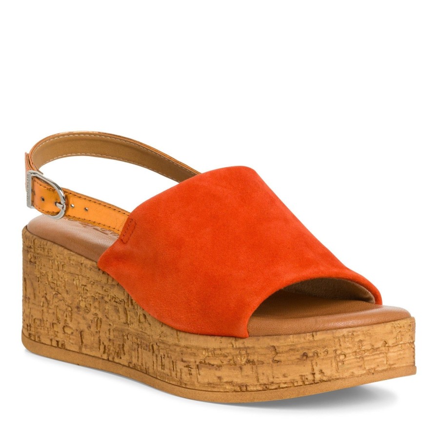 Tamaris Tamaris Wedge Sandal 28393 | Orange | Heeled Sandals