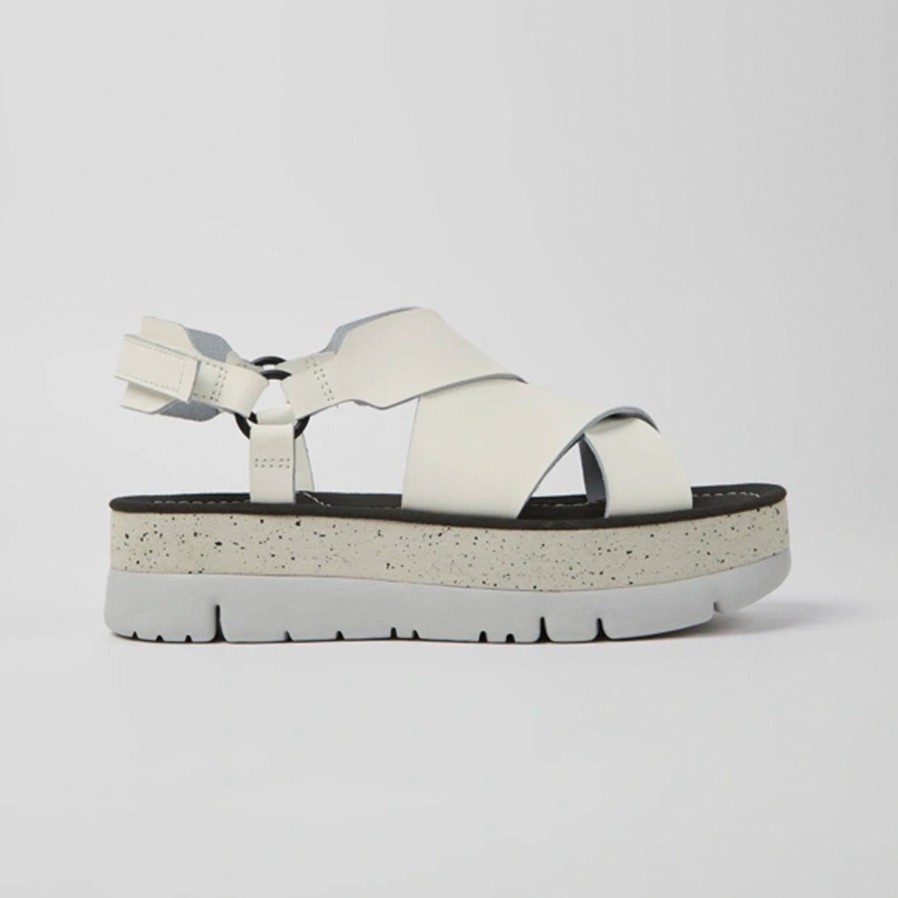 Camper Women’s Camper | Oruga Up Sandal | K201399 | White | Flat Sandals