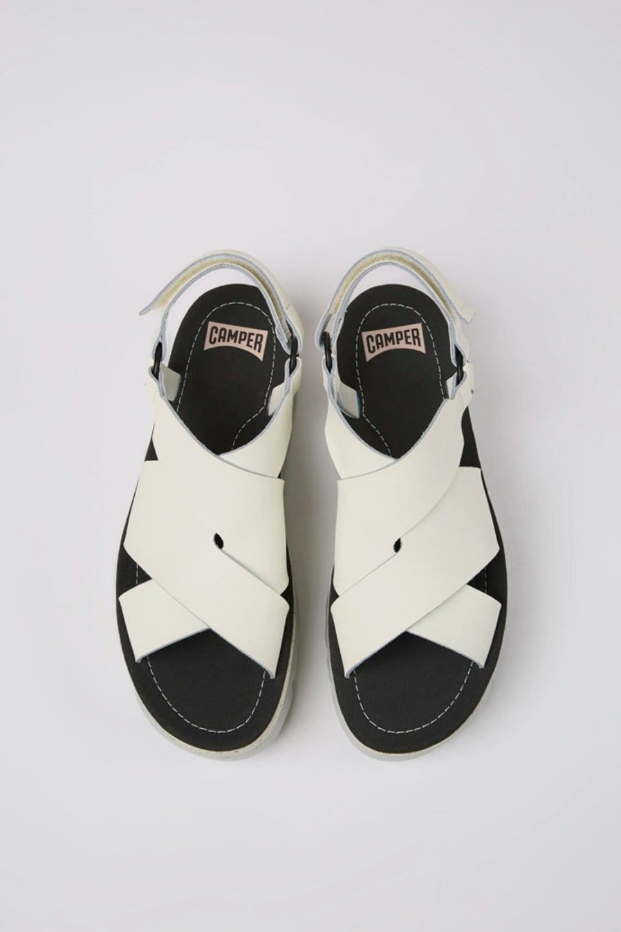 Camper Women’s Camper | Oruga Up Sandal | K201399 | White | Flat Sandals