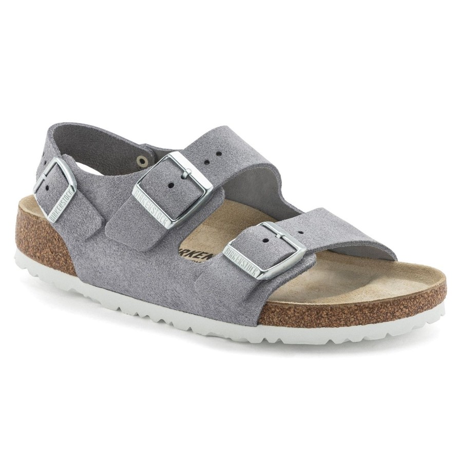 Birkenstock Birkenstock | Milano Suede Leather | Purple Fog *Online Exclusive* | Flat Sandals