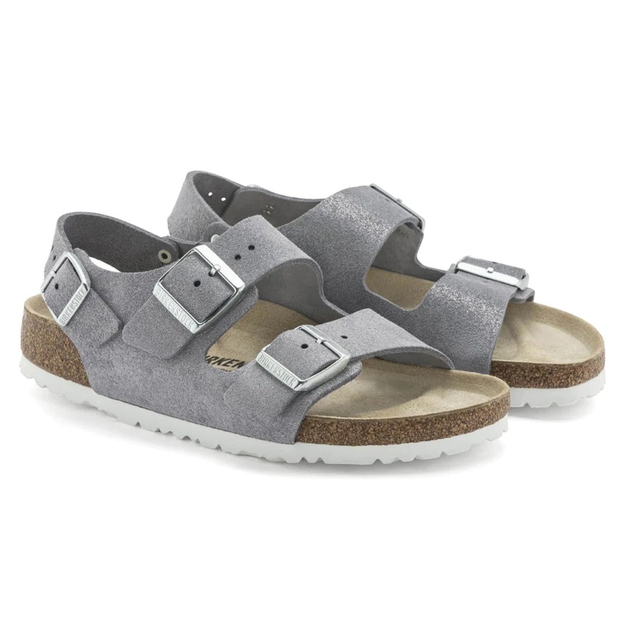 Birkenstock Birkenstock | Milano Suede Leather | Purple Fog *Online Exclusive* | Flat Sandals