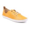 Lunar Lunar | St Ives Leather Plimsoll | Tangerine | Trainers