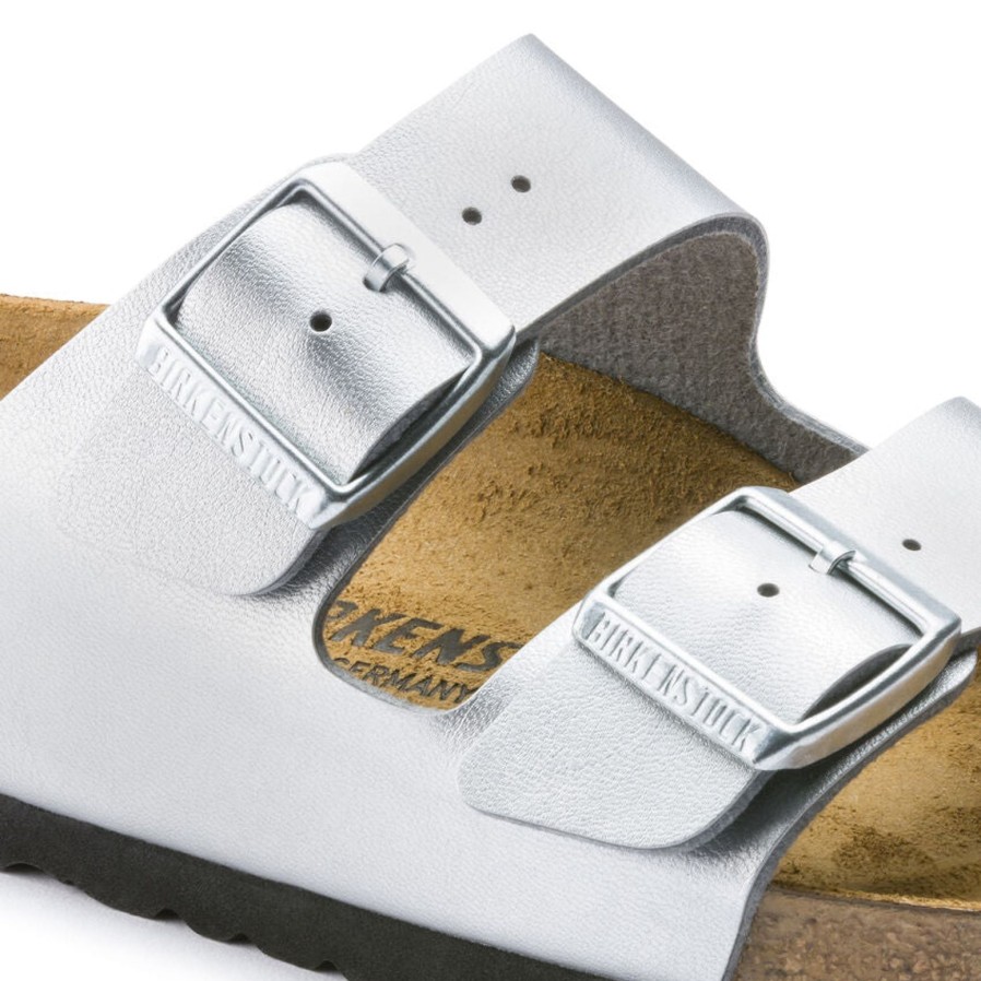 Birkenstock Birkenstock | Arizona Birko-Flor | Silver | Flat Sandals