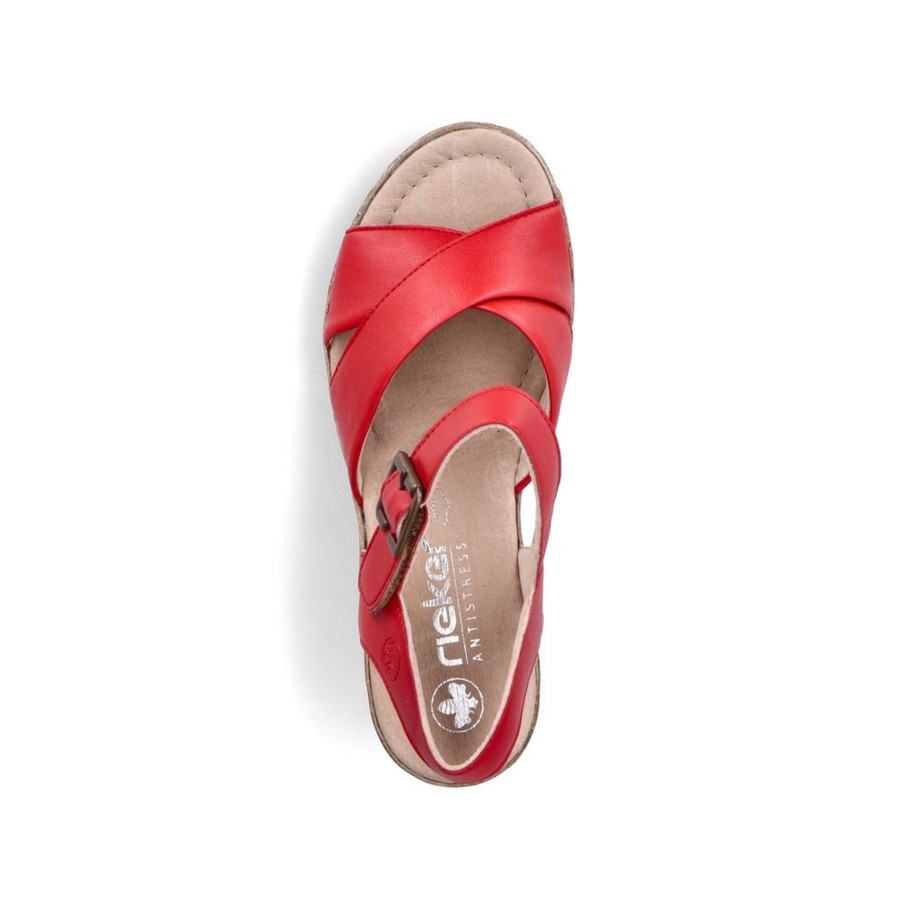 Rieker Rieker | Heeled Sandal | 66853-33 | Red | Heeled Sandals