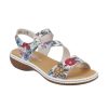 Rieker Rieker | Floral Sandal 659C7-92 | White Multi | Flat Sandals