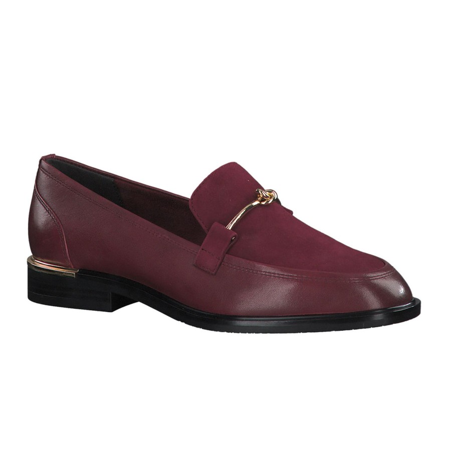 Tamaris Tamaris Classic Loafer | 24204 | Dark Scarlet | Brogues And Loafers