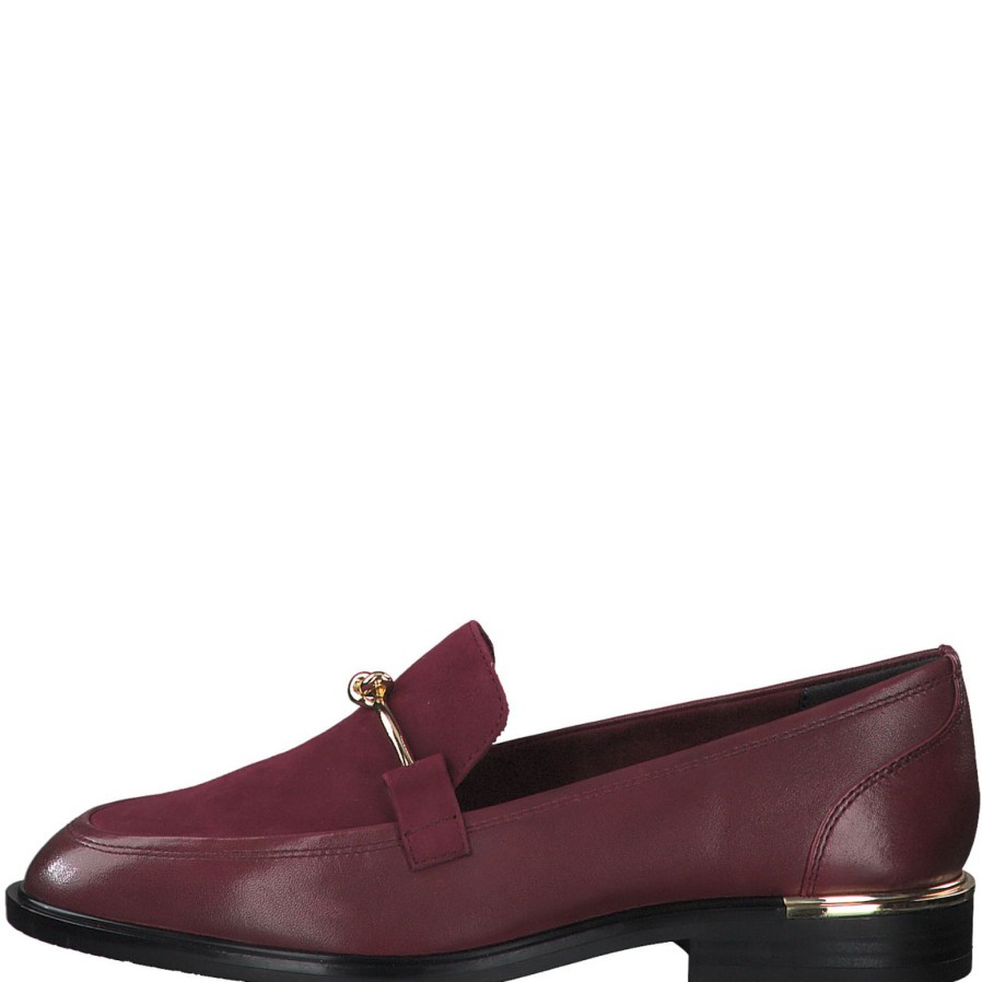 Tamaris Tamaris Classic Loafer | 24204 | Dark Scarlet | Brogues And Loafers