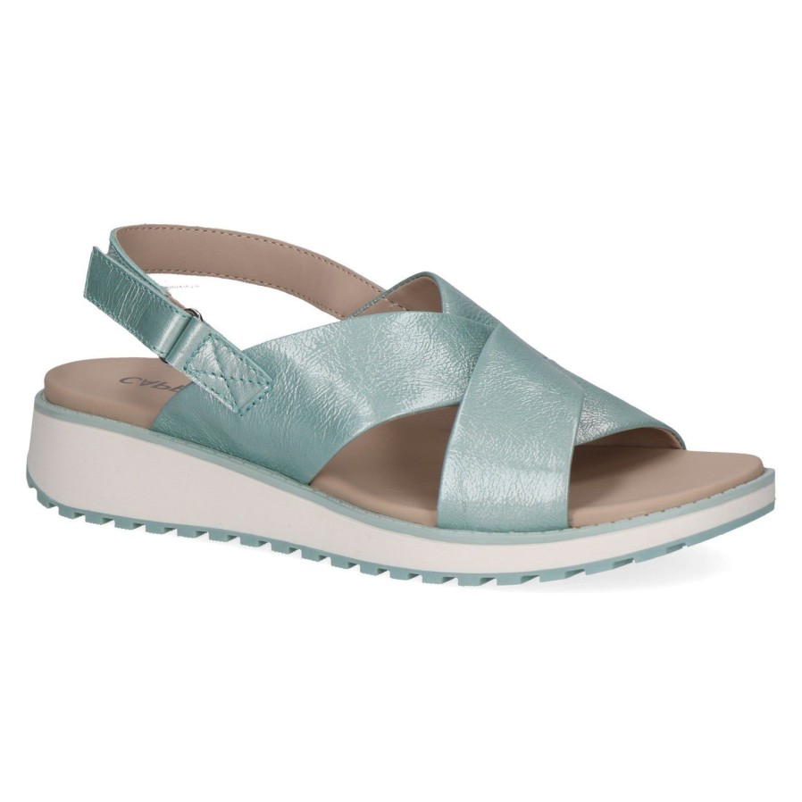 Caprice Caprice Chunky Sandal 28703 | Turquoise | Flat Sandals