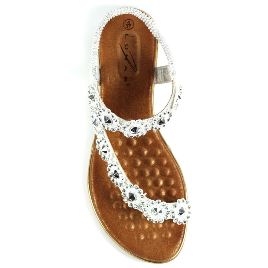 Lunar Lunar | Charlotte Ii Sandal | Silver | Flat Sandals