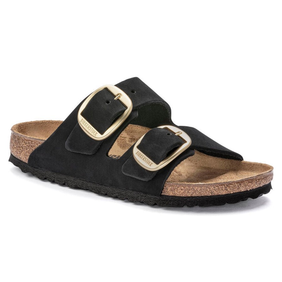 Birkenstock Arizona Big Buckle Nubuck | Black | Flat Sandals