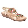 Lunar Lunar | Mariella Beaded Sandal | Beige | Flat Sandals