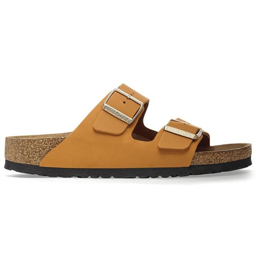 Birkenstock Arizona Nubuck Leather | Burnt Orange | Flat Sandals