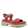 Tamaris Tamaris Chunky Soled Sandal 28230 | Red | Flat Sandals