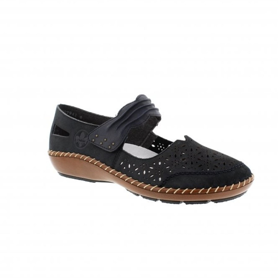 Rieker Rieker | Velcro Shoe | 44896-14 | Navy | Flat Sandals