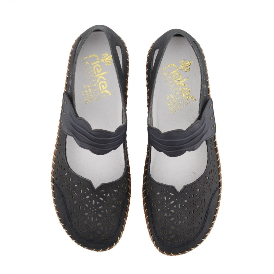 Rieker Rieker | Velcro Shoe | 44896-14 | Navy | Flat Sandals